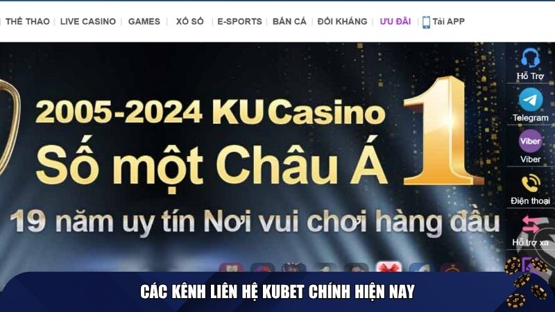 Các kênh liên hệ Kubet chính hiện nay